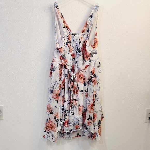Torrid Floral Print Crinkled Chiffon Tank Dress Sz 2X - Picture 10 of 16
